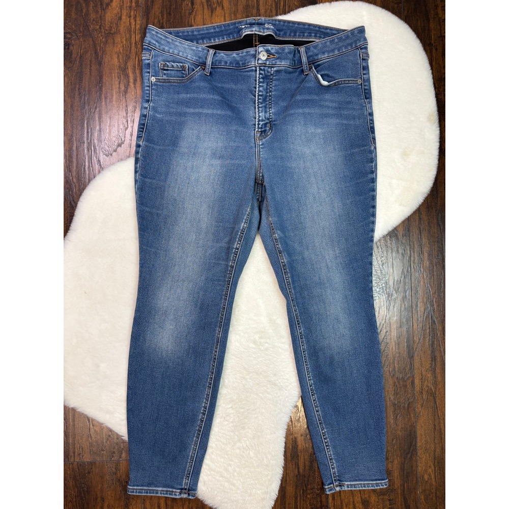 Old Navy Rockstar Super Skinny Jeans 20 Medium Wash High Rise Stretch Women